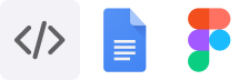Code, Google Docs and Figma